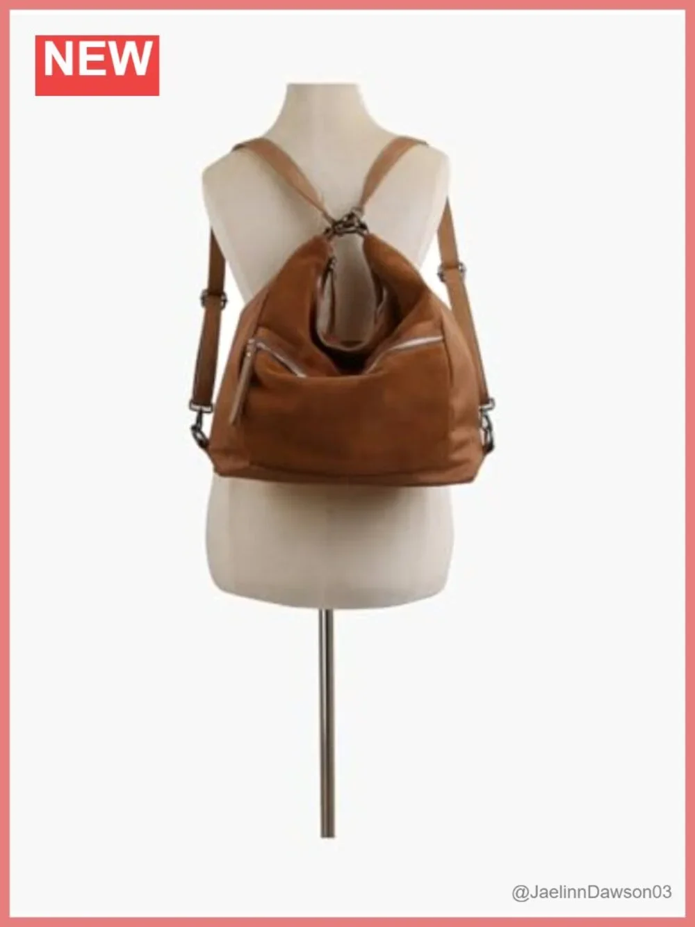 Convertible Hobo Backpack with Adjustable Straps Vegan Suede